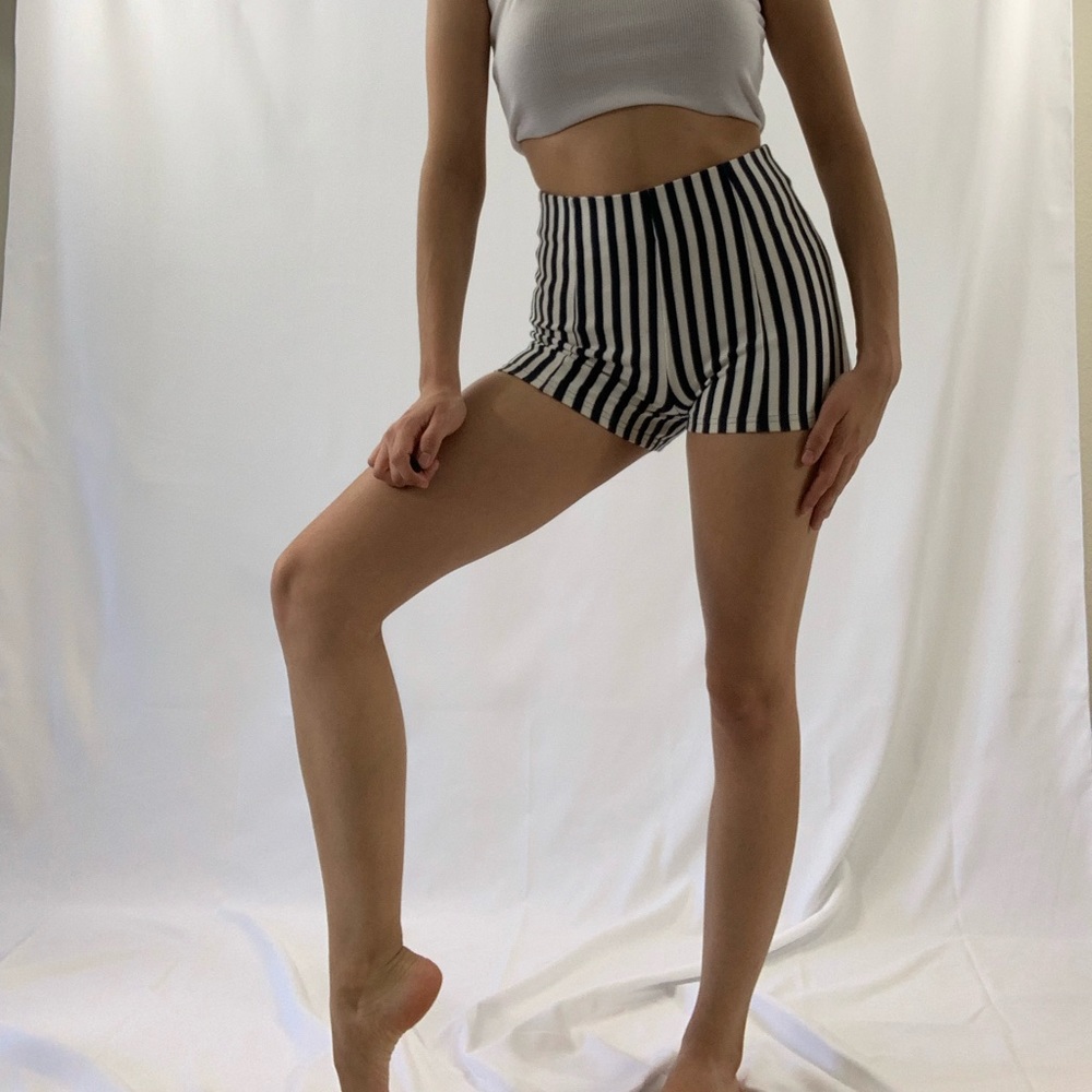 Vertically Striped Shorts